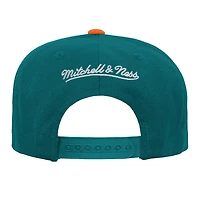 Casquette Snapback bicolore pour jeunes Mitchell & Ness Aqua Miami Dolphins Team