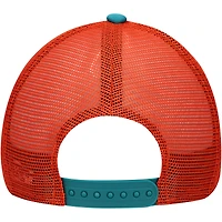 Casquette réglable de camionneur A-Frame 9FORTY New Era Aqua Miami Dolphins pour jeune