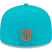 Youth New Era Aqua Miami Dolphins  Main 59FIFTY Fitted Hat