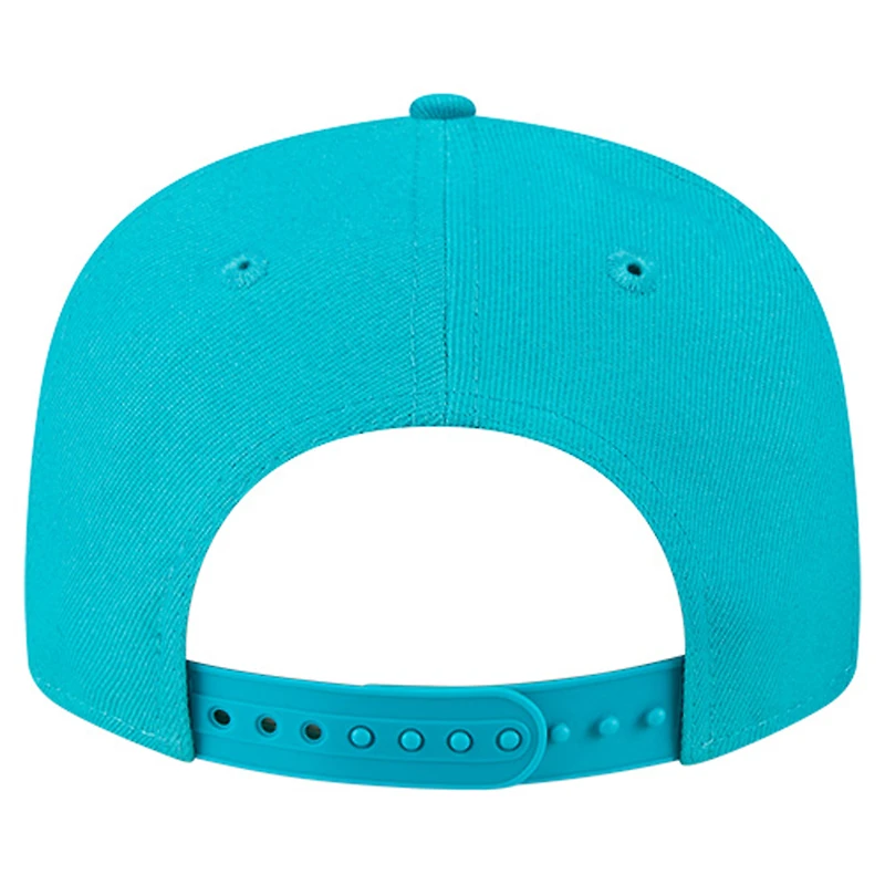 Youth New Era Aqua Miami Dolphins Main Script 9FIFTY Snapback Hat