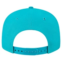 Youth New Era Aqua Miami Dolphins Main Script 9FIFTY Snapback Hat