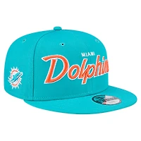 Casquette snapback 9FIFTY Main Script des Dolphins de Miami New Era pour jeunes