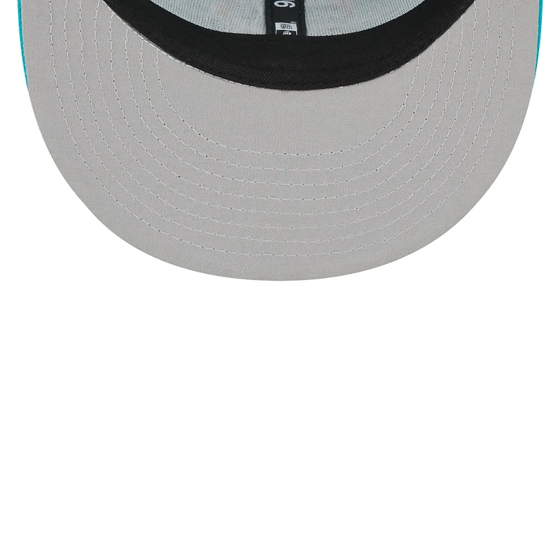 Casquette New Era Aqua Miami Dolphins Main Trucker 9FIFTY Snapback pour jeune