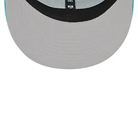 Casquette New Era Aqua Miami Dolphins Main Trucker 9FIFTY Snapback pour jeune