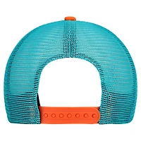 Casquette de camionneur ajustable New Era crème/aqua Miami Dolphins Banner 9FIFTY A-Frame pour jeune