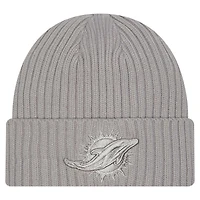 Bonnet tricoté à revers avec pack de couleurs Miami Dolphins gris New Era pour jeunes