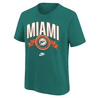 Youth Nike  Aqua Miami Dolphins Rewind Front & Back Essential T-Shirt
