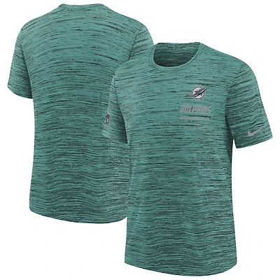 T-shirt Nike Aqua Miami Dolphins Sideline Velocity Dri-FIT pour jeunes