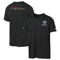 T-shirt Nike noir Miami Dolphins 2025 NFL Crucial Catch Tri-Blend Dri-FIT pour jeune