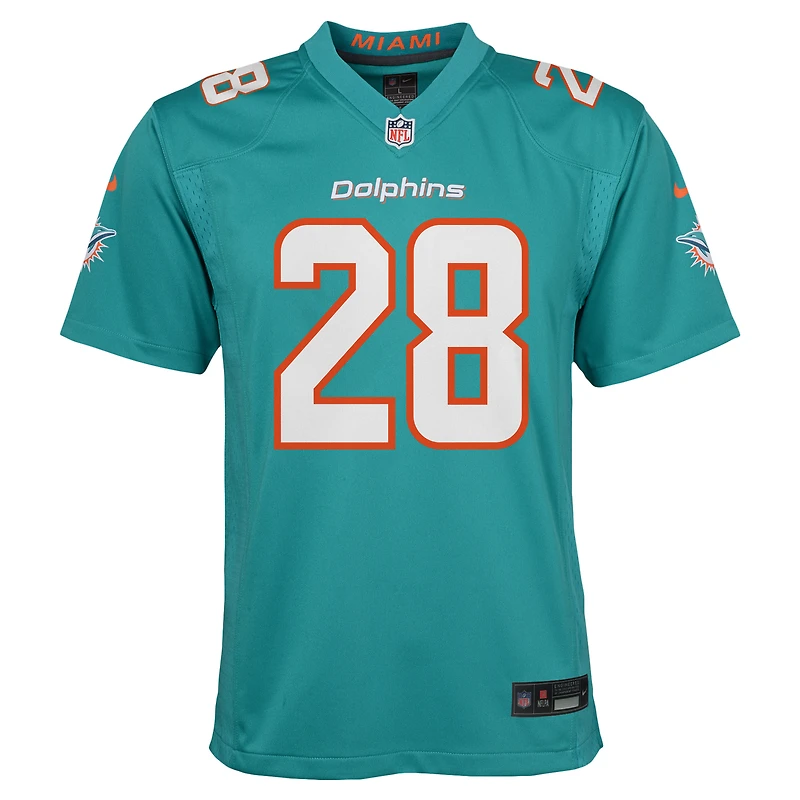 Youth Nike De’Von Achane Aqua Miami Dolphins Game Jersey