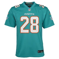 Youth Nike De’Von Achane Aqua Miami Dolphins Game Jersey