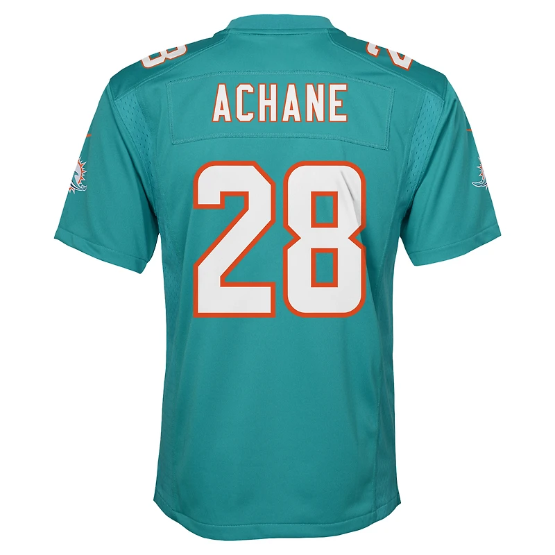 Youth Nike De’Von Achane Aqua Miami Dolphins Game Jersey