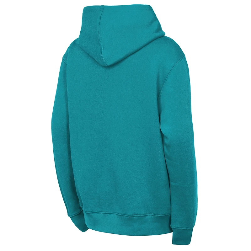 Sweat à capuche Youth Outerstuff Aqua Miami Dolphins Back to Basics