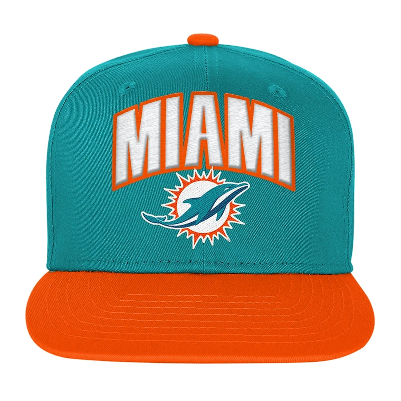 Casquette Snapback Aqua Miami Dolphins Essentials pour jeunes Outerstuff