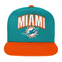 Casquette Snapback Aqua Miami Dolphins Essentials pour jeunes Outerstuff