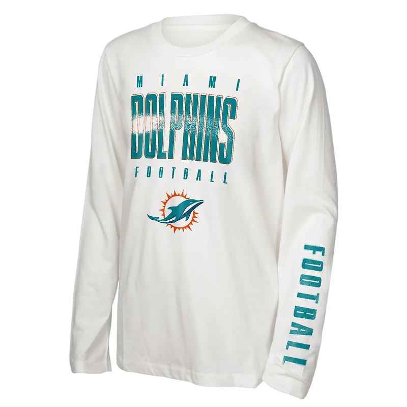 Youth Outerstuff Aqua Miami Dolphins the Mix T-Shirt Combo Set