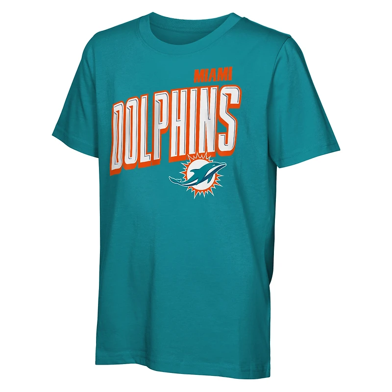 Youth Outerstuff Aqua Miami Dolphins the Mix T-Shirt Combo Set