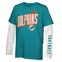 Youth Outerstuff Aqua Miami Dolphins the Mix T-Shirt Combo Set