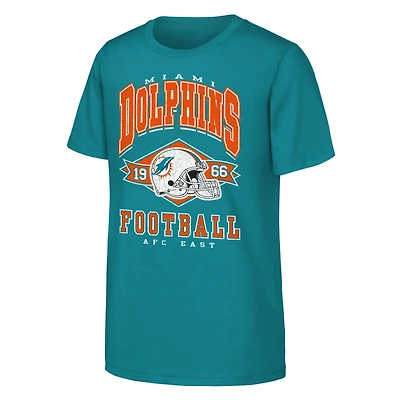 T-shirt de lancement Aqua Miami Dolphins pour jeunes Outerstuff