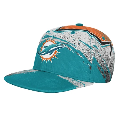 Casquette ajustable Aqua Miami Dolphins Make Noise pour jeunes Outerstuff