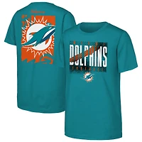 Youth Outerstuff Aqua Miami Dolphins Posterize T-Shirt