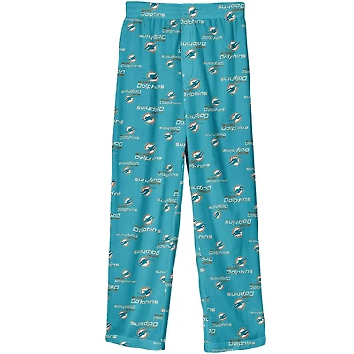 Youth Outerstuff Aqua Miami Dolphins Printed Pajama Pants