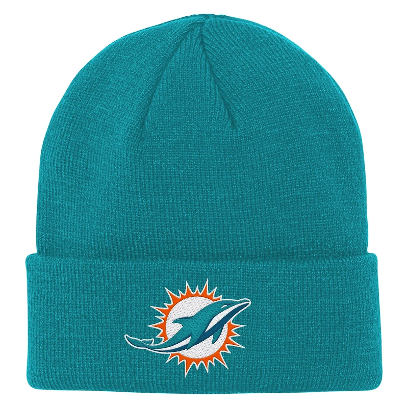 Bonnet en tricot à revers dégradé Aqua Miami Dolphins pour jeunes Outerstuff