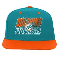 Casquette snapback dégradée Aqua Miami Dolphins pour jeunes Outerstuff