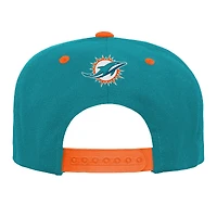 Casquette snapback dégradée Aqua Miami Dolphins pour jeunes Outerstuff