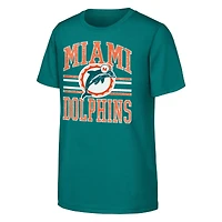 Youth Outerstuff Aqua Miami Dolphins Thrift Style T-Shirt
