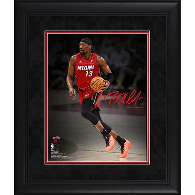 Photo encadrée 11 x 14 pouces de Bam Adebayo, Miami Heat, avec sa signature (fac-similé).