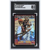Dwyane Wade Miami Heat 2003-04 Topps Chrome Black Refractor #115 #463/500 SGC Authenticated 8 Rookie Card
