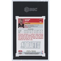 Carte de recrue Dwyane Wade Miami Heat 2003-04 Topps Chrome Black Refractor n° 115, n° 463/500, authentifiée SGC 8