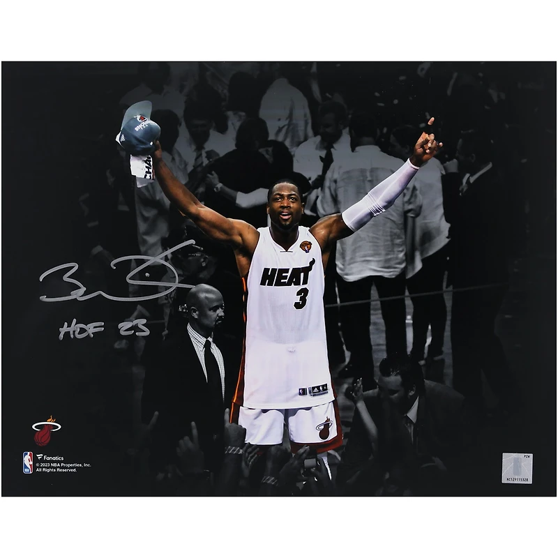 Dwyane Wade Miami Heat Autographed 11" x 14" Photograph with "HOF 23" Inscription