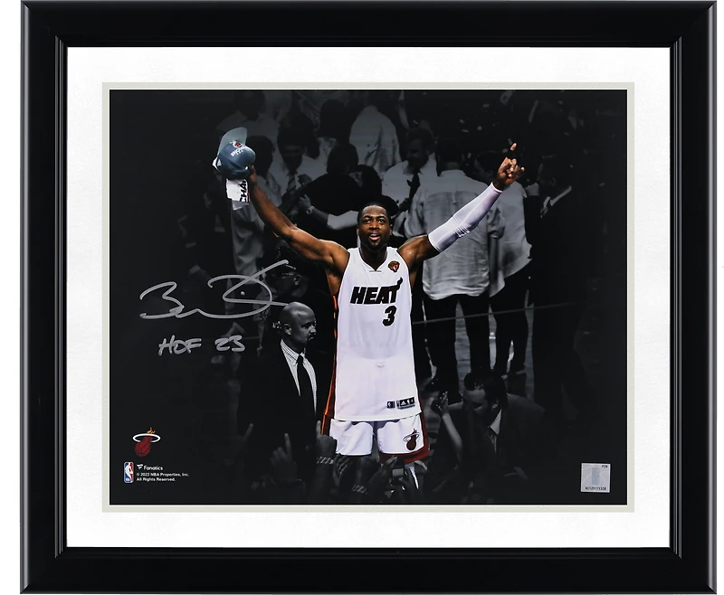 Dwyane Wade Miami Heat Autographed 11" x 14" Photograph with "HOF 23" Inscription
