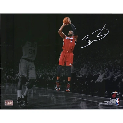 Dwyane Wade Miami Heat Autographed 11" x 14" Spotlight Shot vs Boston Celtics Photograph