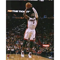 Dwyane Wade Miami Heat Autographed 16" x 20" Shooting in White Photograph