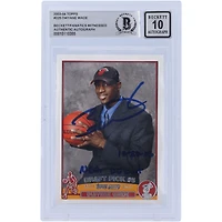 Carte de recrue numéro 10 authentifiée de Beckett Fanatics Witnessed 2003-04 Topps #225 signée Dwyane Wade Miami Heat avec l'inscription "NBA Debut 10-28-03"
