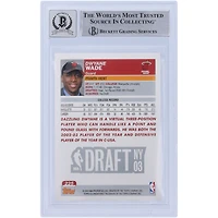 Carte de recrue numéro 10 authentifiée de Beckett Fanatics Witnessed 2003-04 Topps #225 signée Dwyane Wade Miami Heat avec l'inscription "NBA Debut 10-28-03"