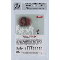 Carte de recrue 9/10 autographiée par Dwyane Wade Miami Heat 2003-04 Topps Pristine #113 Beckett Fanatics Witnessed Authenticated