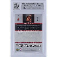 Carte Rookie 9/10 authentifiée et signée par Dwyane Wade, Miami Heat, 2003-04, Upper Deck, exclusive aux recrues, numéro 5, Beckett Fanatics, avec inscription « HOF 23 »
