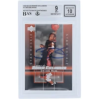 Carte de recrue 9/10 authentifiée signée par Dwyane Wade Miami Heat 2003-04 Upper Deck Rookie Exclusives #5 Beckett Fanatics Witnessed