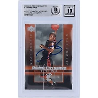 Dwyane Wade Miami Heat autographié 2003-04 Upper Deck Rookie Exclusives Star Rookie #5 Beckett Fanatics Witnessed Authenticated 10 Rookie Card