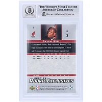 Carte Rookie 10 authentifiée numéro 5 Beckett Fanatics Witnessed Miami Heat autographiée par Dwyane Wade 2003-04 Upper Deck Star Rookie Exclusives avec inscription « HOF 23 »