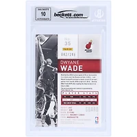 Dwyane Wade Miami Heat Autographié 2014-15 Panini Totally Certified Red GU Relic #35 #/249 Beckett Fanatics Witnessed Authenticated 10 Card
