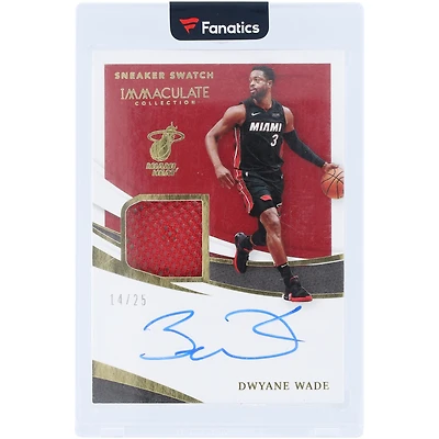 V106832 HEAT Dwyane Wade Miami Heat Autographié 2020-21 Panini Immaculate Collection Game Used Sneaker Relic #SNS-DWD #14/25 Card Dwyane Wade AUT PAA TRADING CARDS 45986 AUTTRC CA01BK4762