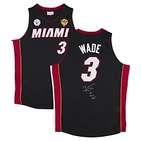 Dwyane Wade Miami Heat Autographed Black Mitchell & Ness 2012-13 Authentic Jersey with "06 Finals MVP" Inscription 