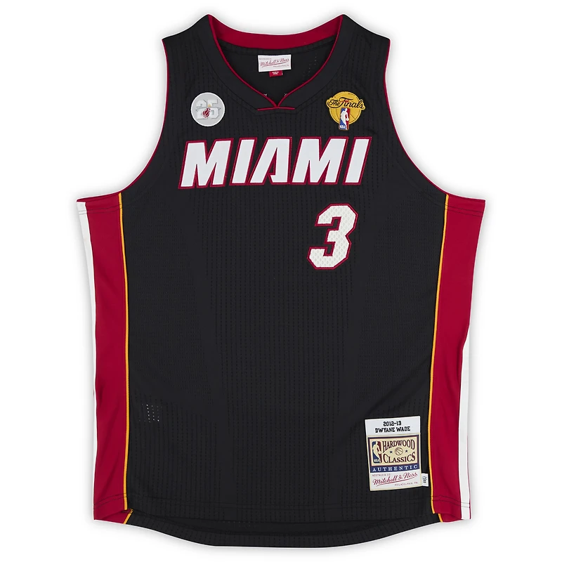 Dwyane Wade Miami Heat Autographed Black Mitchell & Ness 2012-13 Authentic Jersey with "06 Finals MVP" Inscription
