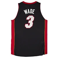 Dwyane Wade Miami Heat Autographed Black Mitchell & Ness 2012-13 Authentic Jersey with 25th Anniversary & NBA Finals Patches