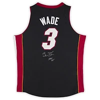 Dwyane Wade Miami Heat Autographed Black Mitchell & Ness 2012-13 Authentic Jersey with "HOF 23" Inscription 